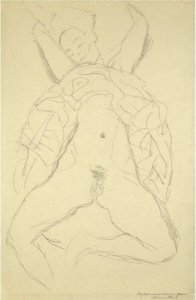 Aktstudie Fur Die Rechte Figur In Der Braut (Nude Study For The Right Figure In The Bride)