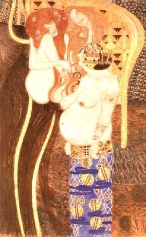 Gustav Klimt - Hostile Forces Detail from the Bethoven Frieze 1902