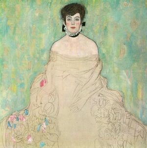 Gustav Klimt - Portrait Of Amalie Zuckerkandl (unfinished)